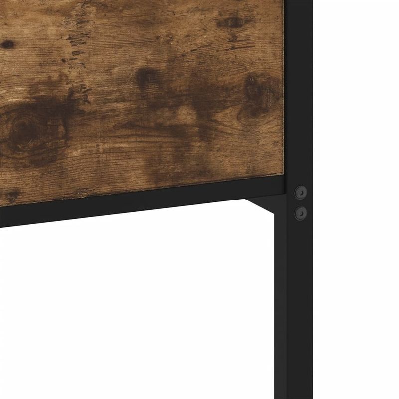 Casa si Gradina - Mobilier - Paturi si accesorii - Paturi - Cadru pat metalic fara saltea, stejar fumuriu, 160x200 cm - Infinity.ro
