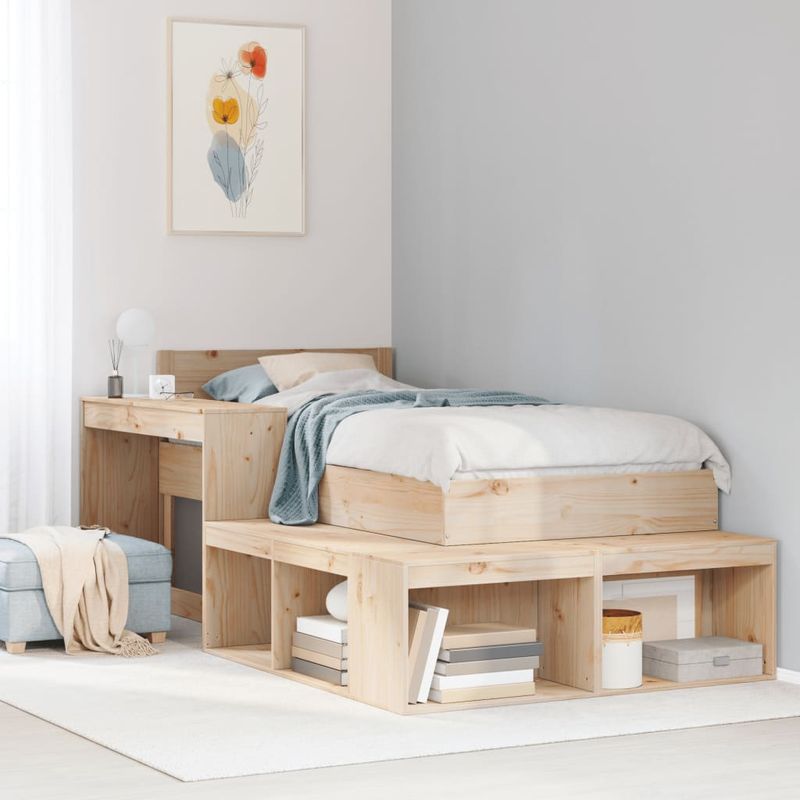 Casa si Gradina - Mobilier - Comode si corpuri - Noptiere - Noptiera cu birou, 222x107x75 cm lemn masiv de pin - Infinity.ro