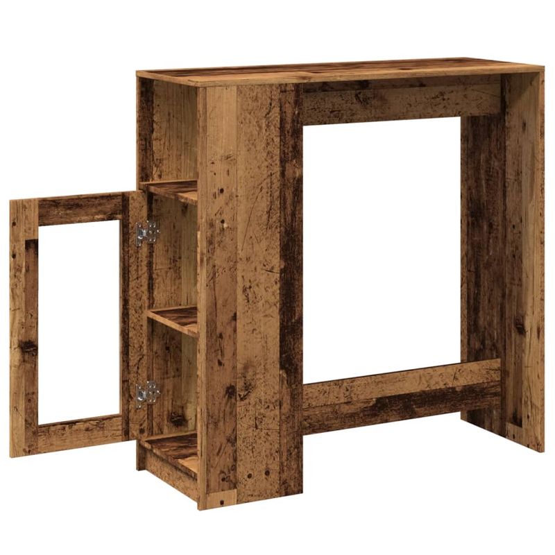 Casa si Gradina - Mobilier - Mese si birouri - Mese bucatarie si dining - Masa bar cu rafturi, lemn vechi 101x40x103,5 cm lemn prelucrat - Infinity.ro
