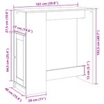Casa si Gradina - Mobilier - Mese si birouri - Mese bucatarie si dining - Masa bar cu rafturi, lemn vechi 101x40x103,5 cm lemn prelucrat - Infinity.ro