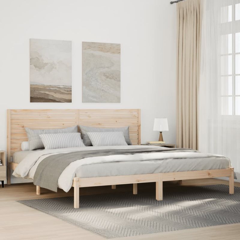 Casa si Gradina - Mobilier - Paturi si accesorii - Paturi - Cadru pat foarte lung fara saltea, 200x220 cm, lemn masiv - Infinity.ro