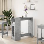 Casa si Gradina - Mobilier - Mese si birouri - Mese bucatarie si dining - Masa de bar cu rafturi gri beton 101x40x103,5 cm lemn prelucrat - Infinity.ro