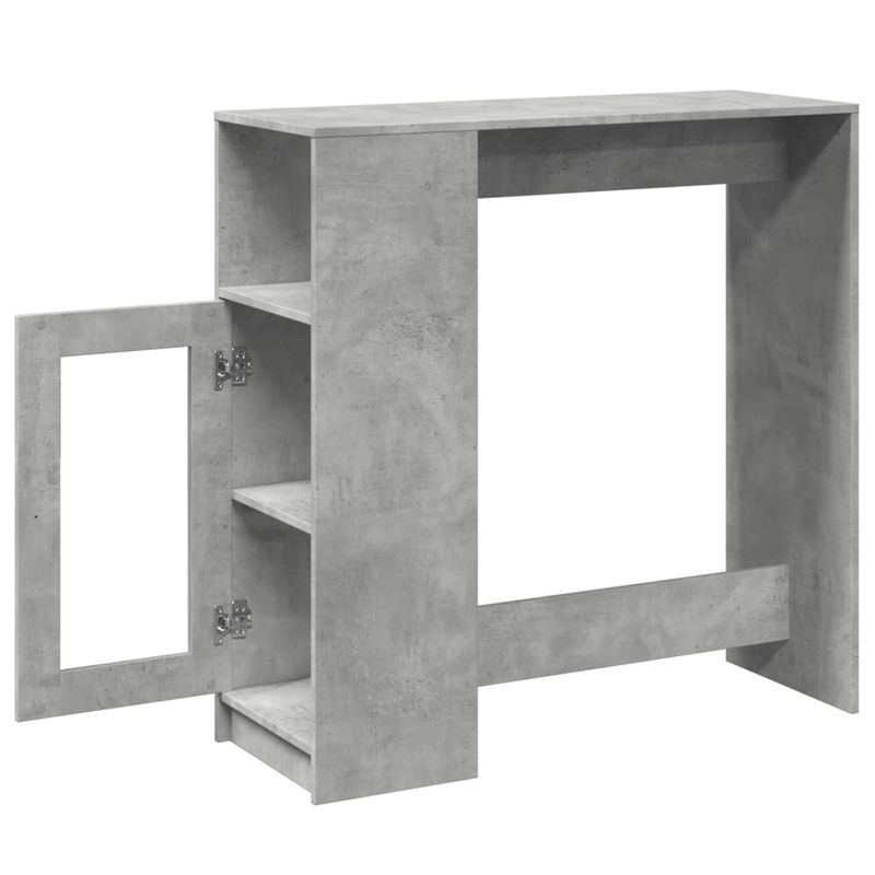 Casa si Gradina - Mobilier - Mese si birouri - Mese bucatarie si dining - Masa de bar cu rafturi gri beton 101x40x103,5 cm lemn prelucrat - Infinity.ro