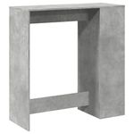 Casa si Gradina - Mobilier - Mese si birouri - Mese bucatarie si dining - Masa de bar cu rafturi gri beton 101x40x103,5 cm lemn prelucrat - Infinity.ro