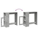 Casa si Gradina - Mobilier - Mese si birouri - Mese bucatarie si dining - Masa de bar cu rafturi gri beton 101x40x103,5 cm lemn prelucrat - Infinity.ro