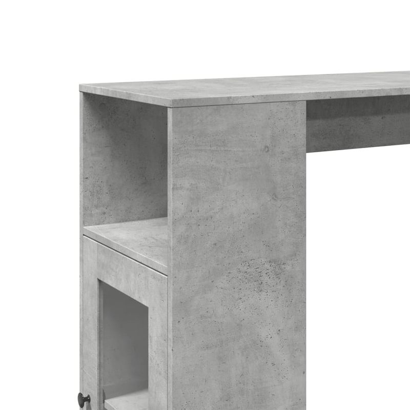 Casa si Gradina - Mobilier - Mese si birouri - Mese bucatarie si dining - Masa de bar cu rafturi gri beton 101x40x103,5 cm lemn prelucrat - Infinity.ro