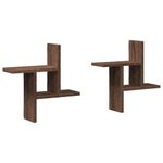 Casa si Gradina - Mobilier - Biblioteci si rafturi - Rafturi - Rafturi perete 2 buc. stejar maro 38x12x38 cm lemn prelucrat - Infinity.ro