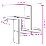Casa si Gradina - Mobilier - Biblioteci si rafturi - Rafturi - Rafturi perete 2 buc. stejar sonoma 38x12x38 cm lemn prelucrat - Infinity.ro