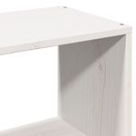 Casa si Gradina - Mobilier - Paturi si accesorii - Paturi - Pat cu biblioteca fara saltea, alb, 140x200 cm, lemn masiv pin - Infinity.ro
