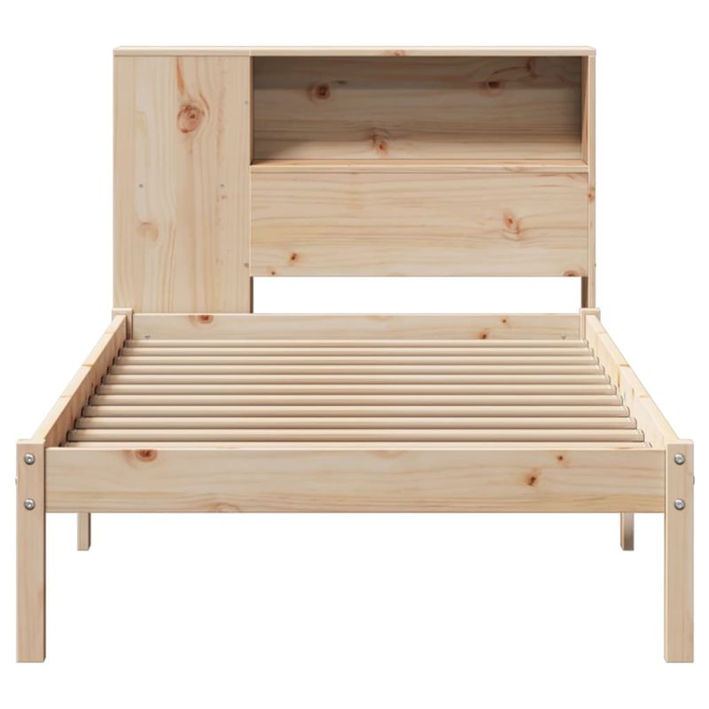 Casa si Gradina - Mobilier - Paturi si accesorii - Paturi - Pat cu biblioteca fara saltea, 90x200 cm, lemn masiv pin - Infinity.ro