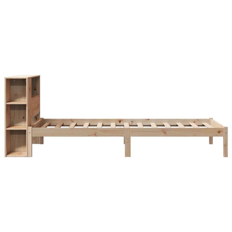 Casa si Gradina - Mobilier - Paturi si accesorii - Paturi - Pat cu biblioteca fara saltea, 90x200 cm, lemn masiv pin - Infinity.ro