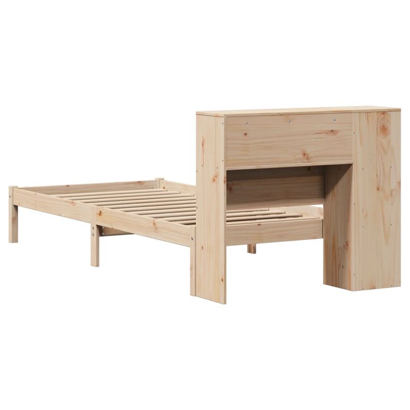 Casa si Gradina - Mobilier - Paturi si accesorii - Paturi - Pat cu biblioteca fara saltea, 90x200 cm, lemn masiv pin - Infinity.ro