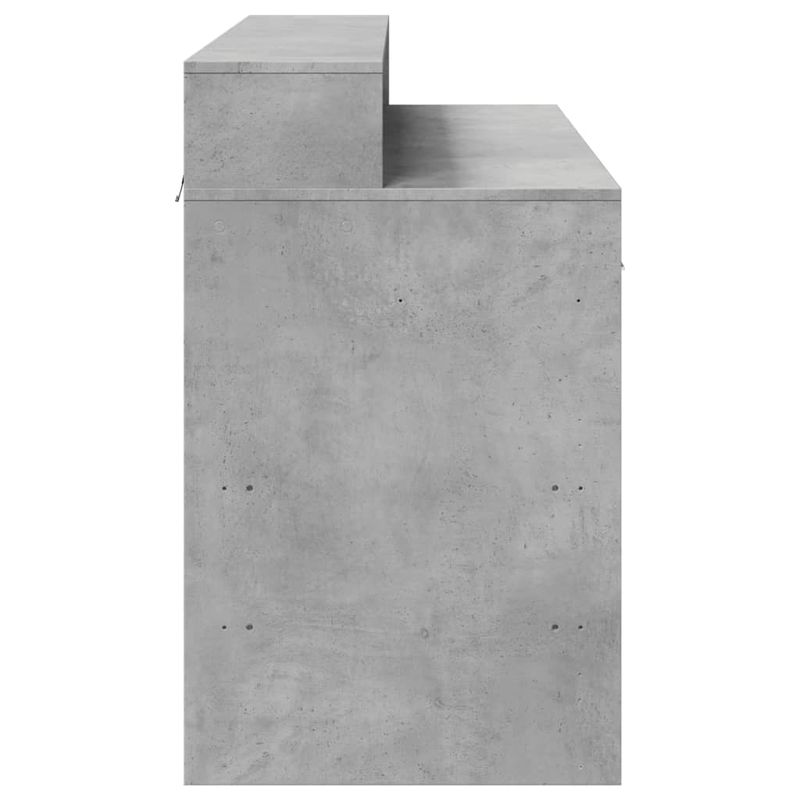 Casa si Gradina - Mobilier - Mese si birouri - Birouri - Birou cu lumini LED, gri beton, 120x55x91 cm, lemn prelucrat - Infinity.ro