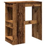 Casa si Gradina - Mobilier - Mese si birouri - Mese bucatarie si dining - Masa bar cu rafturi lemn vechi 90x47,5x103,5 cm lemn prelucrat - Infinity.ro
