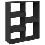 Casa si Gradina - Mobilier - Biblioteci si rafturi - Biblioteci - Separator de camera, negru, 100x33x115 cm, lemn prelucrat - Infinity.ro