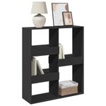 Casa si Gradina - Mobilier - Biblioteci si rafturi - Biblioteci - Separator de camera, negru, 100x33x115 cm, lemn prelucrat - Infinity.ro