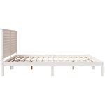 Casa si Gradina - Mobilier - Paturi si accesorii - Paturi - Cadru pat foarte lung fara saltea, alb, 200x210 cm lemn masiv - Infinity.ro