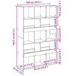 Casa si Gradina - Mobilier - Biblioteci si rafturi - Biblioteci - Biblioteca, gri sonoma, 100x33x156,5 cm, lemn prelucrat - Infinity.ro