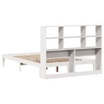 Casa si Gradina - Mobilier - Paturi si accesorii - Paturi - Pat cu biblioteca fara saltea, alb, 140x190 cm, lemn masiv pin - Infinity.ro