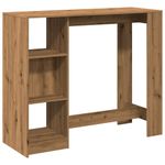 Casa si Gradina - Mobilier - Mese si birouri - Mese bucatarie si dining - Masa bar cu raft stejar artizanal 124x46x103,5cm lemn prelucrat - Infinity.ro