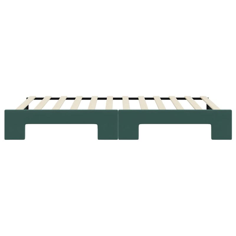 Casa si Gradina - Mobilier - Paturi si accesorii - Paturi - Pat de zi cu extensie, verde inchis, 90x200 cm, catifea - Infinity.ro