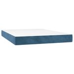 Casa si Gradina - Mobilier - Saltele si somiere - Saltele - Saltea pat cu arcuri, albastru inchis, 140x220x20 cm, catifea - Infinity.ro