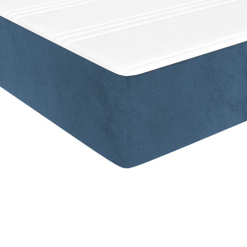 Casa si Gradina - Mobilier - Saltele si somiere - Saltele - Saltea pat cu arcuri, albastru inchis, 140x220x20 cm, catifea - Infinity.ro