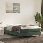 Casa si Gradina - Mobilier - Saltele si somiere - Saltele - Saltea de pat cu arcuri, verde inchis, 120x220x20 cm, catifea - Infinity.ro