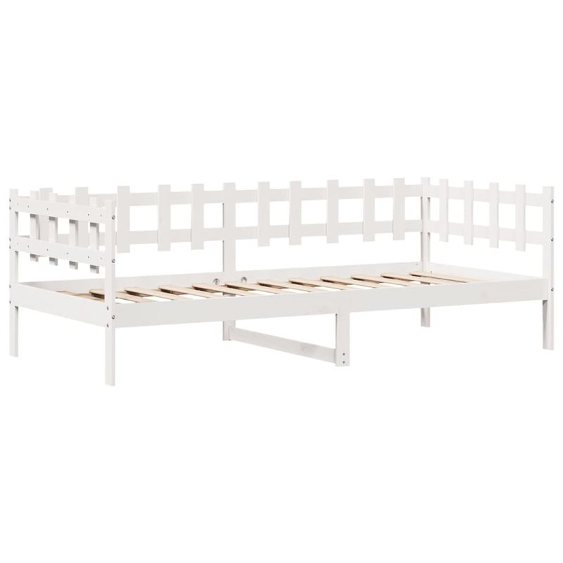 Casa si Gradina - Mobilier - Paturi si accesorii - Paturi - Pat de zi cu sertare, alb, 90x200 cm, lemn masiv pin - Infinity.ro