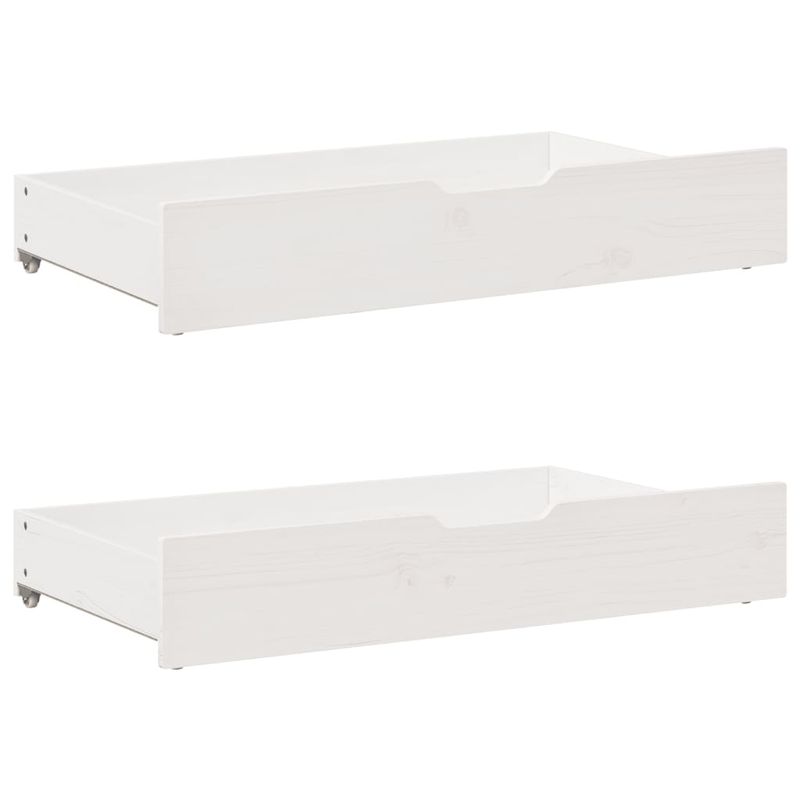 Casa si Gradina - Mobilier - Paturi si accesorii - Paturi - Pat de zi cu sertare, alb, 90x200 cm, lemn masiv pin - Infinity.ro