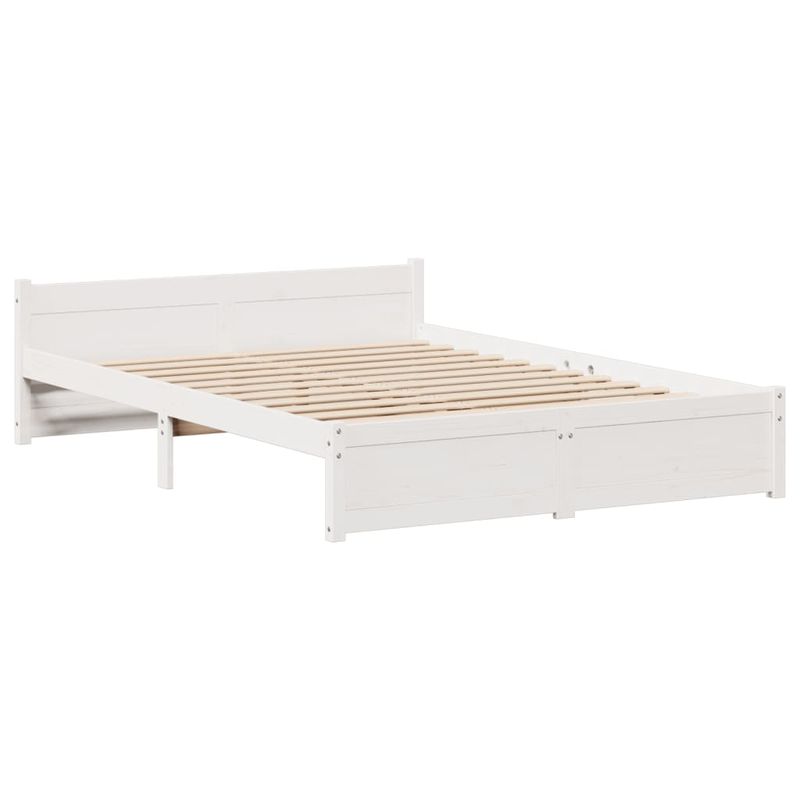 Casa si Gradina - Mobilier - Paturi si accesorii - Paturi - Cadru de pat fara saltea, alb, 150x200 cm, lemn masiv pin - Infinity.ro