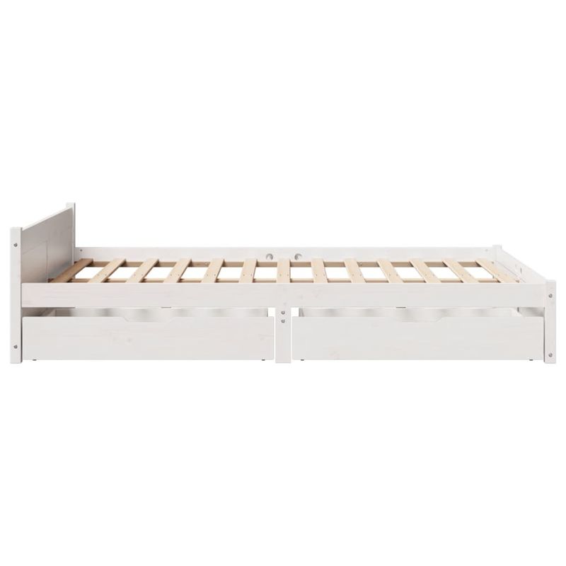 Casa si Gradina - Mobilier - Paturi si accesorii - Paturi - Cadru de pat fara saltea, alb, 150x200 cm, lemn masiv pin - Infinity.ro