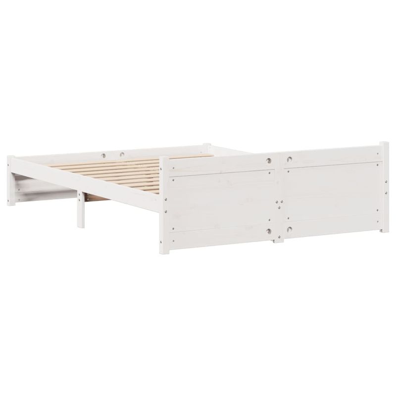 Casa si Gradina - Mobilier - Paturi si accesorii - Paturi - Cadru de pat fara saltea, alb, 150x200 cm, lemn masiv pin - Infinity.ro