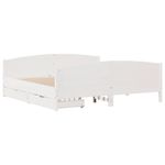 Casa si Gradina - Mobilier - Paturi si accesorii - Paturi - Cadru de pat fara saltea, alb, 180x200 cm, lemn masiv pin - Infinity.ro
