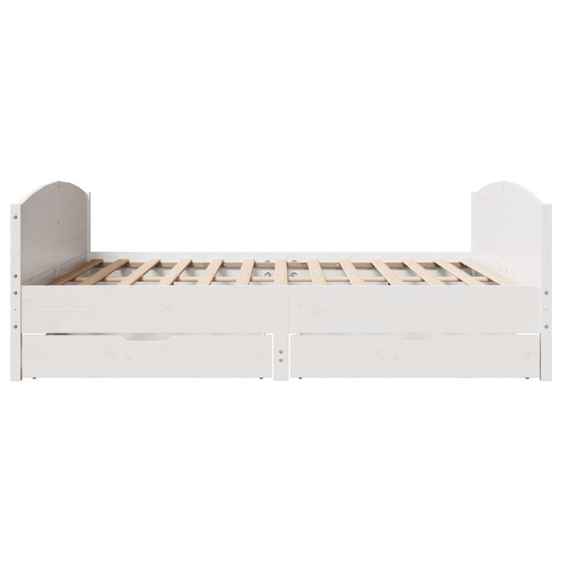 Casa si Gradina - Mobilier - Paturi si accesorii - Paturi - Cadru de pat fara saltea, alb, 180x200 cm, lemn masiv pin - Infinity.ro