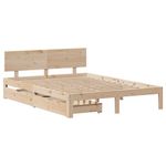 Casa si Gradina - Mobilier - Paturi si accesorii - Paturi - Cadru de pat cu sertare, 160x200 cm, lemn masiv pin - Infinity.ro