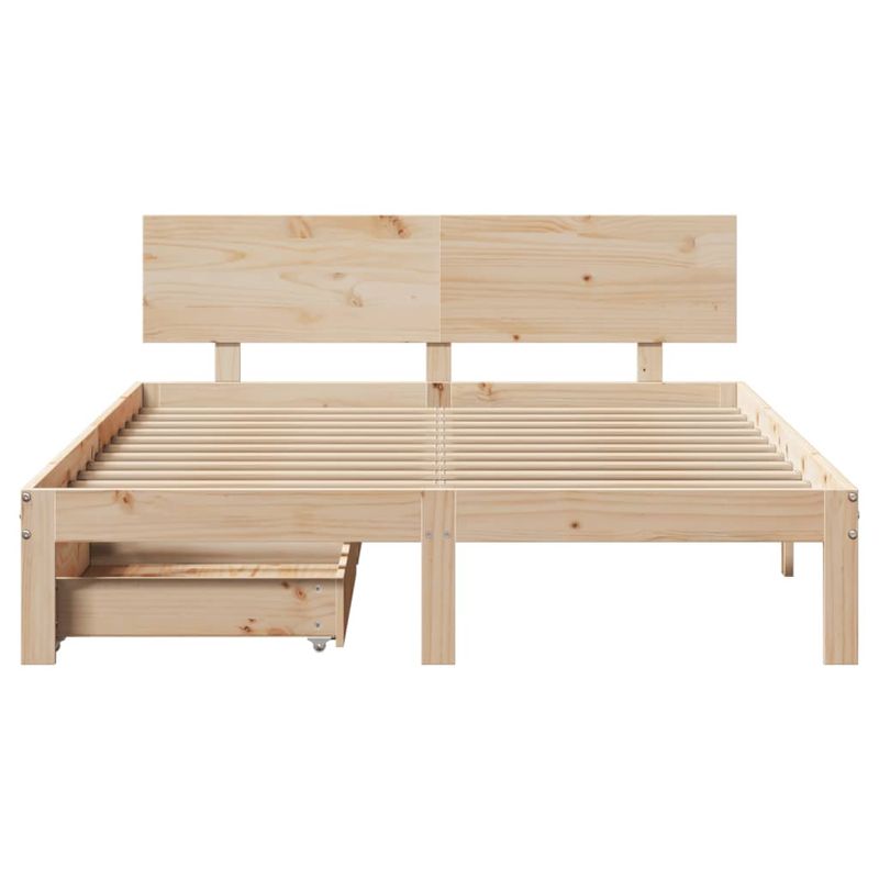 Casa si Gradina - Mobilier - Paturi si accesorii - Paturi - Cadru de pat cu sertare, 160x200 cm, lemn masiv pin - Infinity.ro