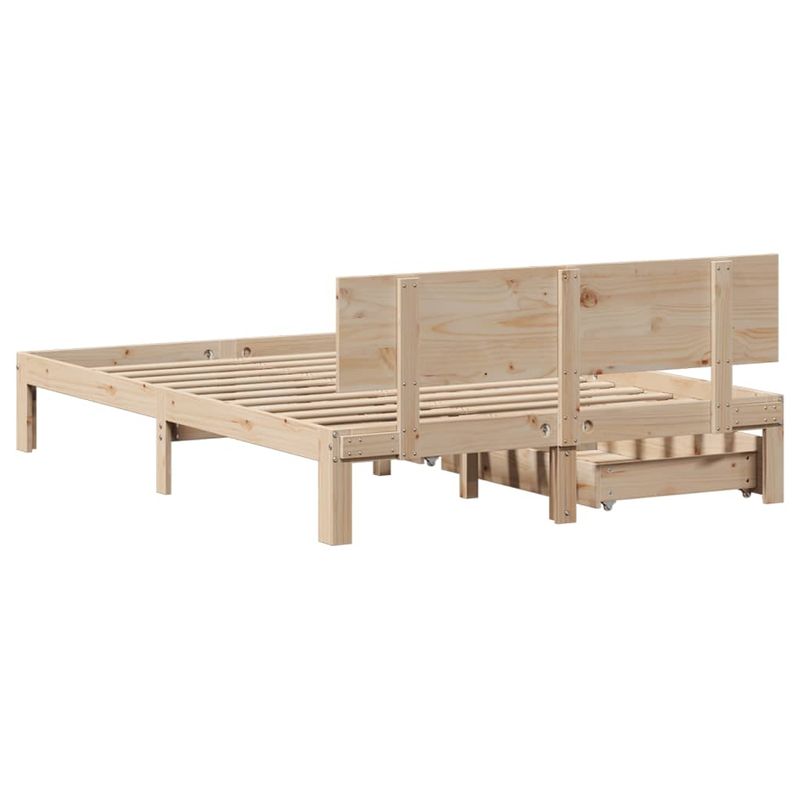 Casa si Gradina - Mobilier - Paturi si accesorii - Paturi - Cadru de pat cu sertare, 160x200 cm, lemn masiv pin - Infinity.ro