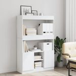 Casa si Gradina - Mobilier - Biblioteci si rafturi - Biblioteci - Dulap inalt, alb, 92x33x140 cm, lemn prelucrat - Infinity.ro