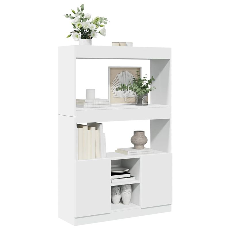 Casa si Gradina - Mobilier - Biblioteci si rafturi - Biblioteci - Dulap inalt, alb, 92x33x140 cm, lemn prelucrat - Infinity.ro