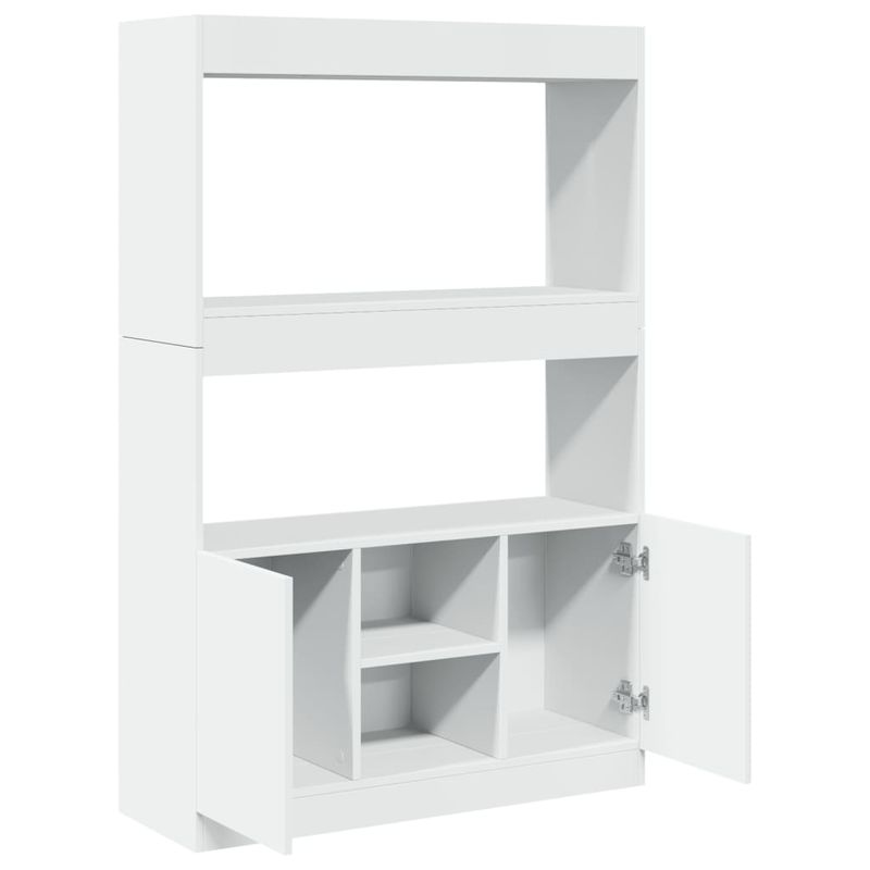 Casa si Gradina - Mobilier - Biblioteci si rafturi - Biblioteci - Dulap inalt, alb, 92x33x140 cm, lemn prelucrat - Infinity.ro