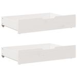 Casa si Gradina - Mobilier - Paturi si accesorii - Paturi - Pat de zi cu extensie si sertare alb 90x190 cm lemn masiv pin - Infinity.ro