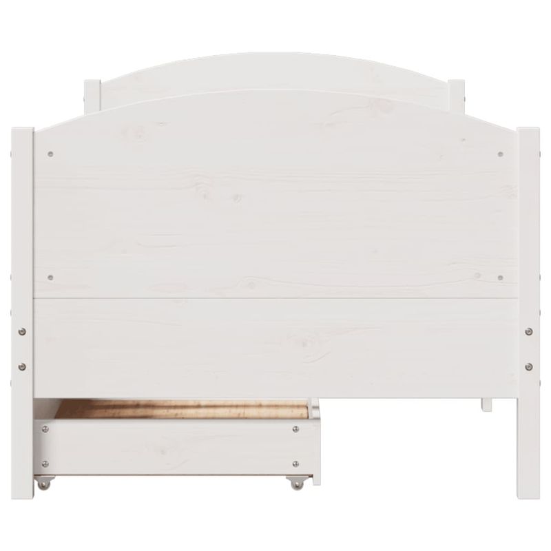 Casa si Gradina - Mobilier - Paturi si accesorii - Paturi - Cadru pat fara saltea, alb, 100x200 cm, lemn masiv pin - Infinity.ro