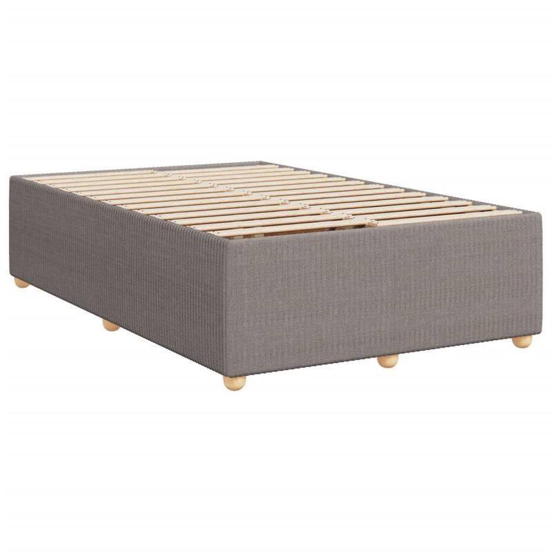 Casa si Gradina - Mobilier - Paturi si accesorii - Paturi - Pat box spring cu saltea, taupe, 120x190 cm material textil - Infinity.ro