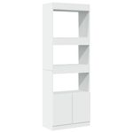 Casa si Gradina - Mobilier - Biblioteci si rafturi - Biblioteci - Dulap inalt, alb, 63x33x180 cm, lemn prelucrat - Infinity.ro