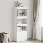Casa si Gradina - Mobilier - Biblioteci si rafturi - Biblioteci - Dulap inalt, alb, 63x33x180 cm, lemn prelucrat - Infinity.ro