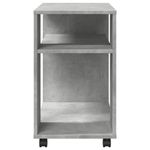 Casa si Gradina - Mobilier - Mese si birouri - Mese living - Masa laterala cu roti, gri beton, 70x35x60 cm, lemn prelucrat - Infinity.ro