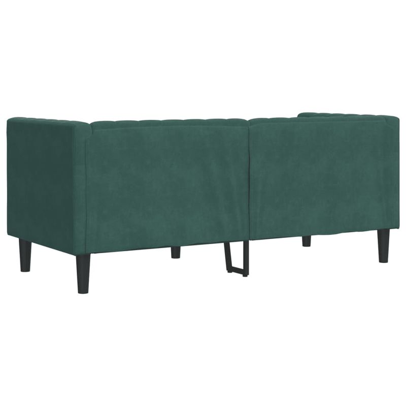Casa si Gradina - Mobilier - Canapele si coltare - Canapele - Canapea Chesterfield cu pernute/2 locuri, verde inchis, catifea, verde închis - Infinity.ro