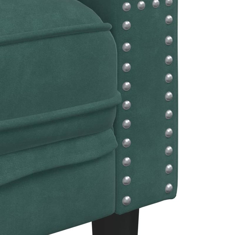 Casa si Gradina - Mobilier - Canapele si coltare - Canapele - Canapea Chesterfield cu pernute/2 locuri, verde inchis, catifea, verde închis - Infinity.ro