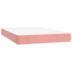 Casa si Gradina - Mobilier - Saltele si somiere - Saltele - Saltea de pat cu arcuri, roz, 120x220x20 cm, catifea - Infinity.ro